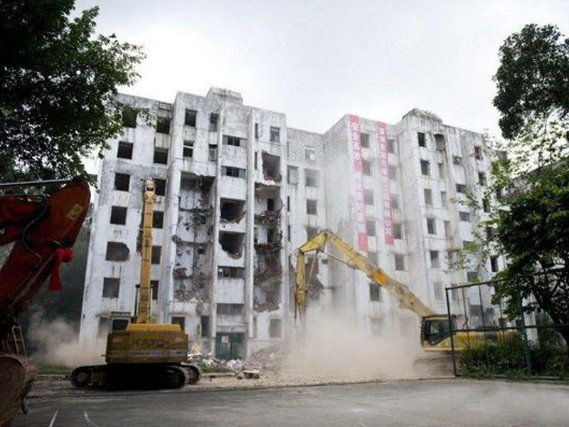 使用海沙的建筑物，墻體受損嚴(yán)重